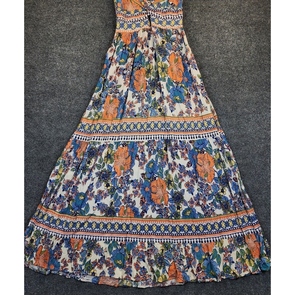 Angie Women Boho Prairie Cottagecore Festival Tiered Maxi Dress Rayon Size S NWT - Picture 5 of 13